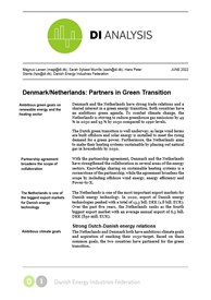 Denmark/Netherlands: Partners in Green Transition